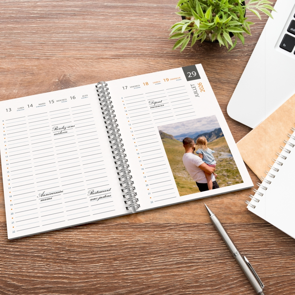 Agenda photo personnalisé