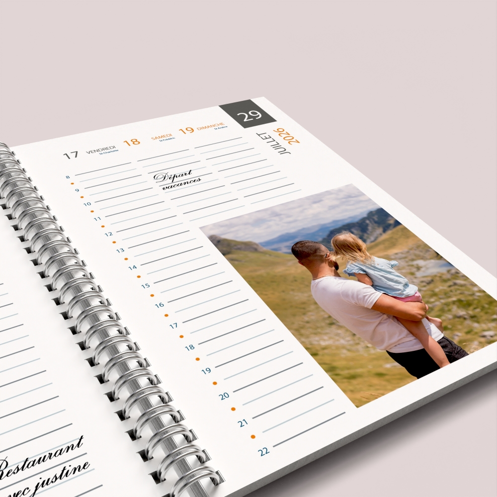 Agenda photo personnalisé