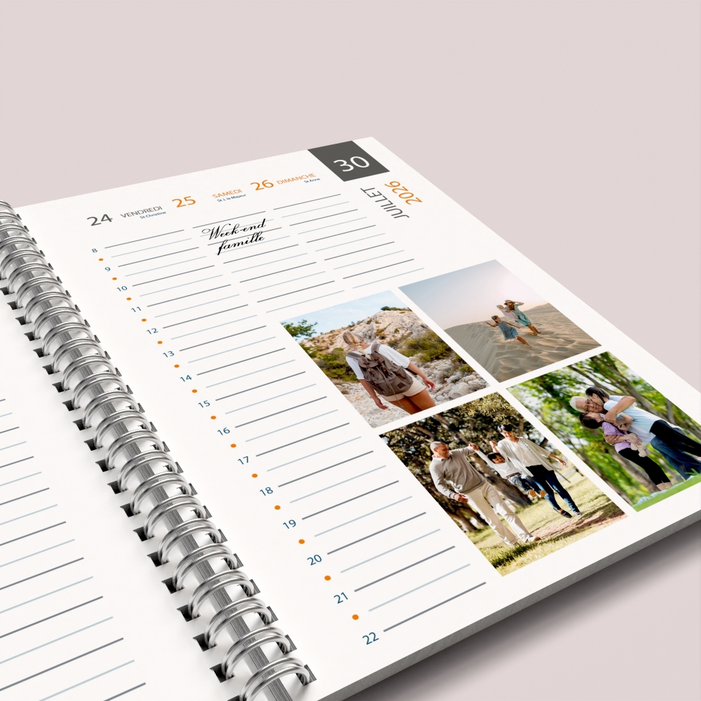 Agenda photo personnalisé