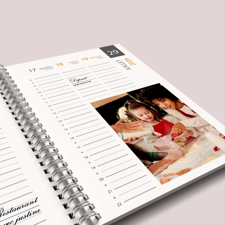 Agenda photo personnalisé