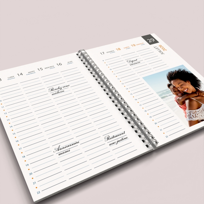 Agenda photo personnalisé