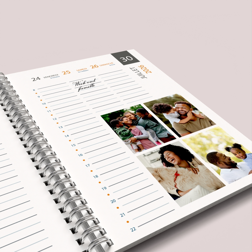 Agenda photo personnalisé