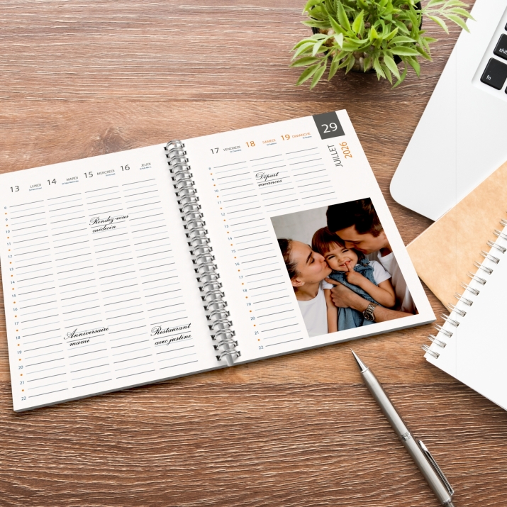 Agenda photo personnalisé