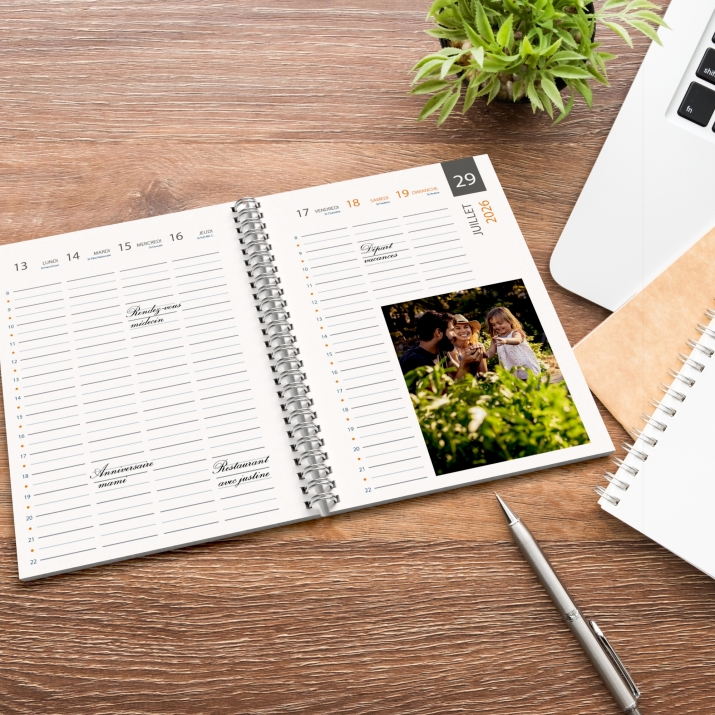 Agenda photo personnalisé