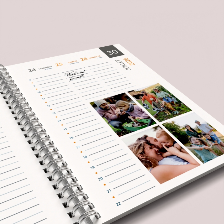 Agenda photo personnalisé