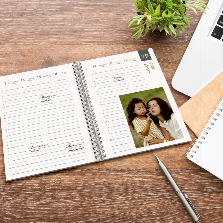 Agenda photo personnalisé