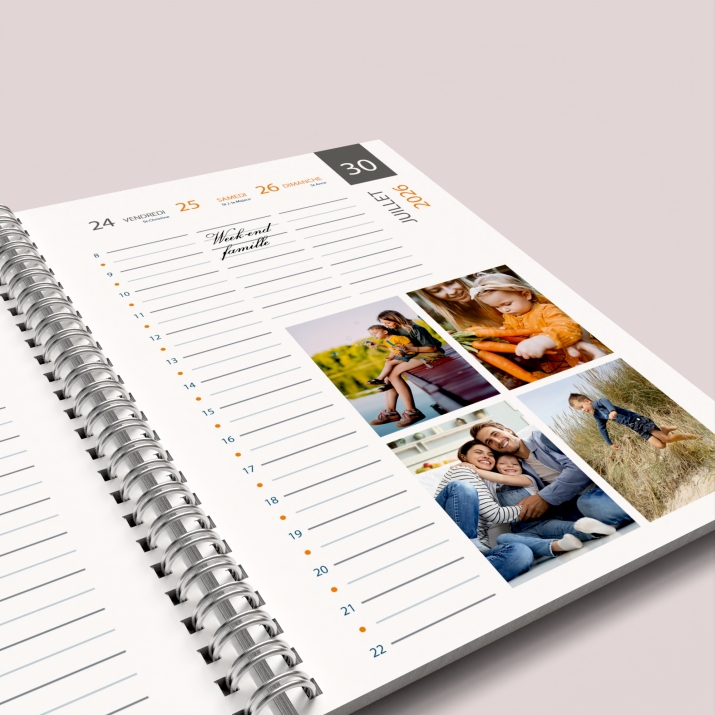 Agenda photo personnalisé