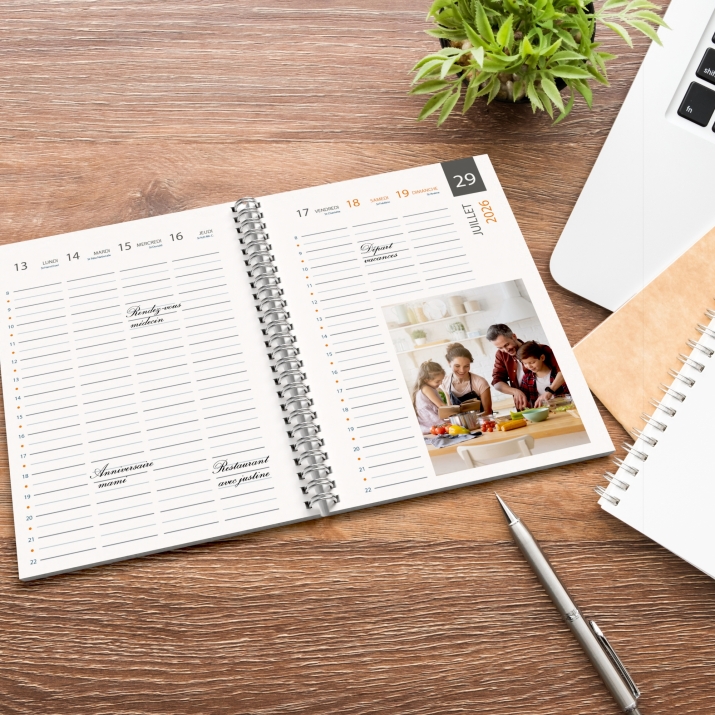 Agenda photo personnalisé