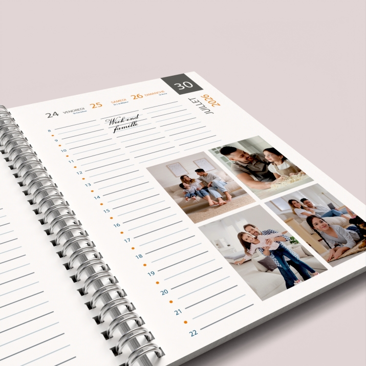 Agenda photo personnalisé