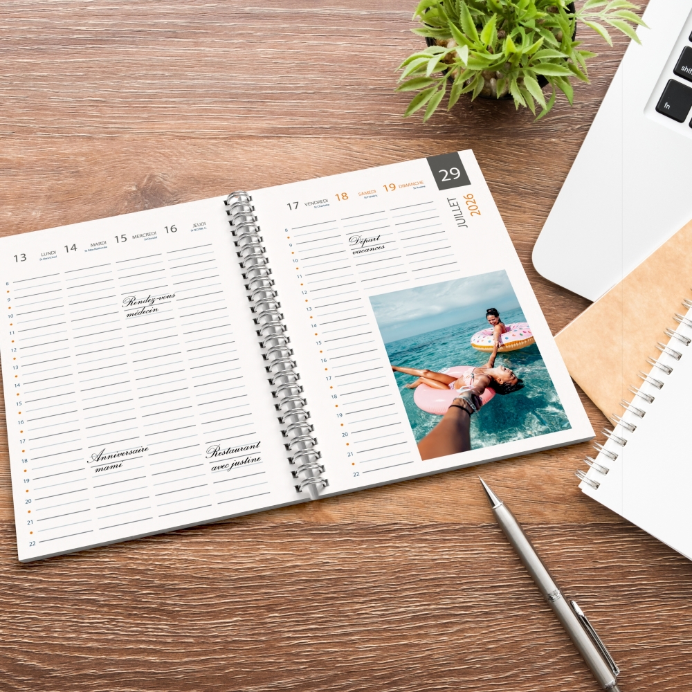 Agenda photo personnalisé