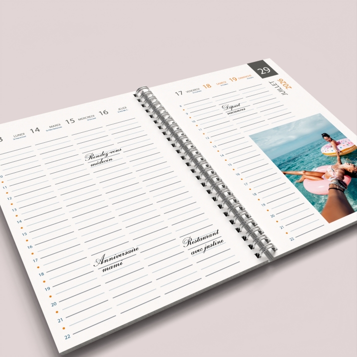Agenda photo personnalisé