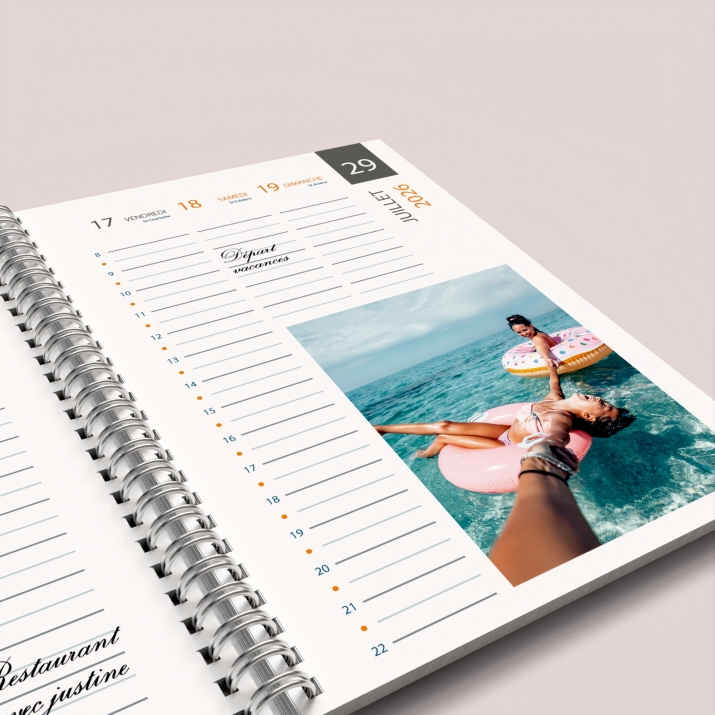 Agenda photo personnalisé
