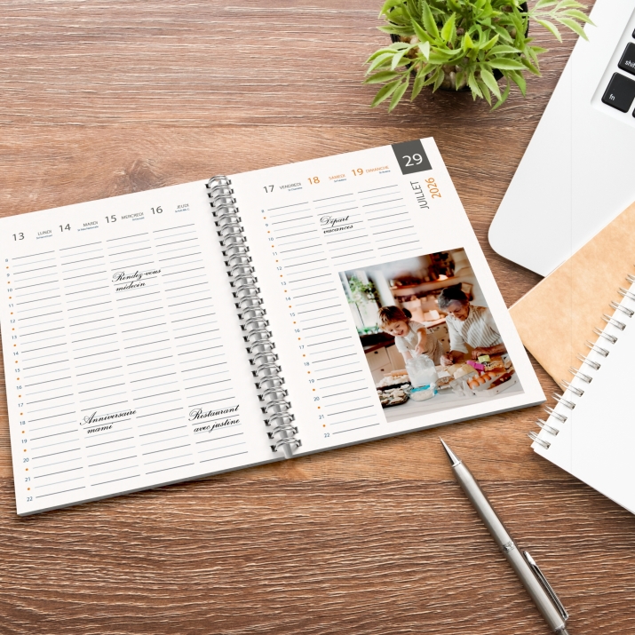 Agenda photo personnalisé