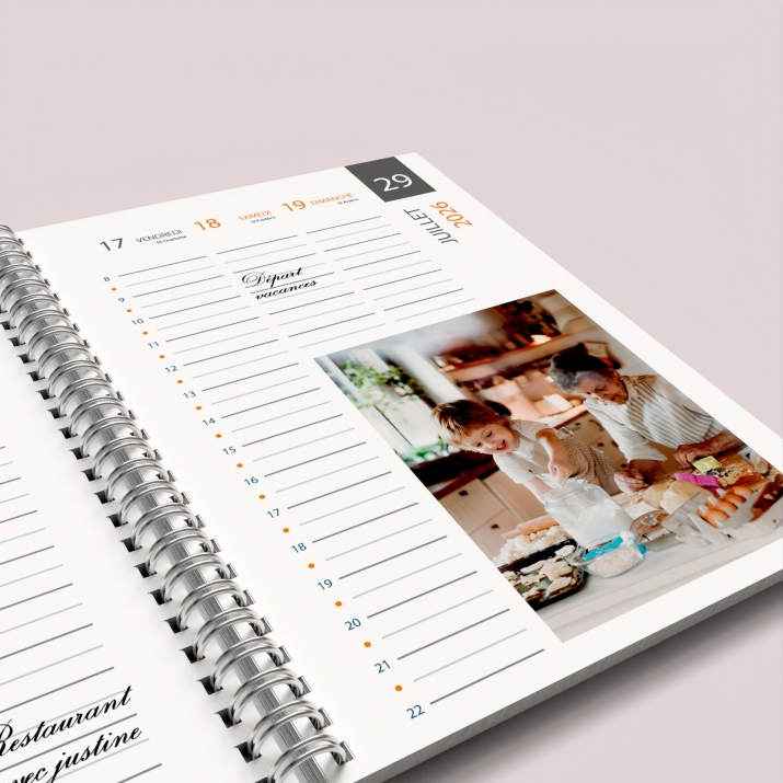 Agenda photo personnalisé