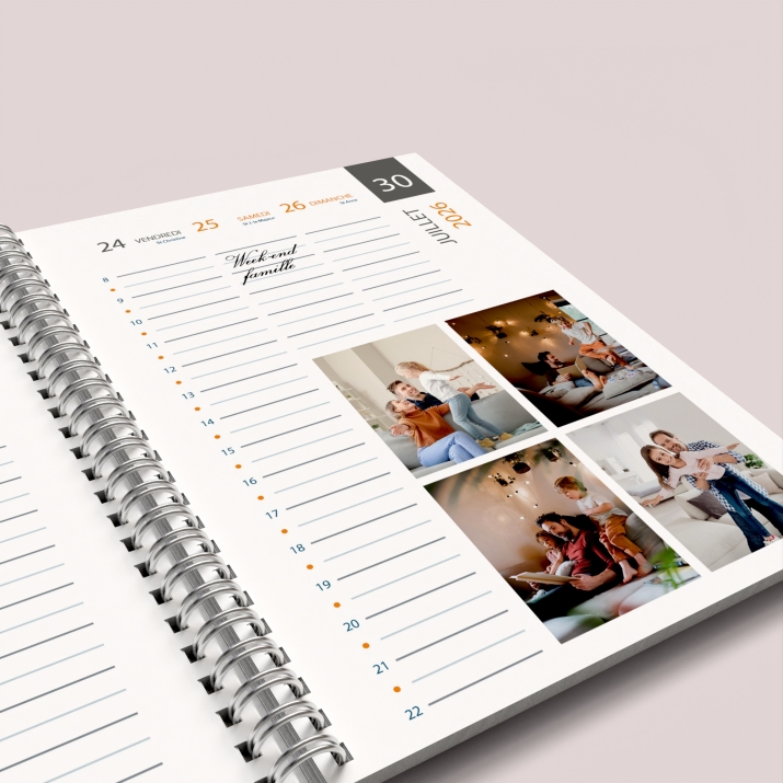 Agenda photo personnalisé