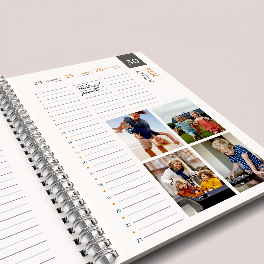 Agenda photo personnalisé