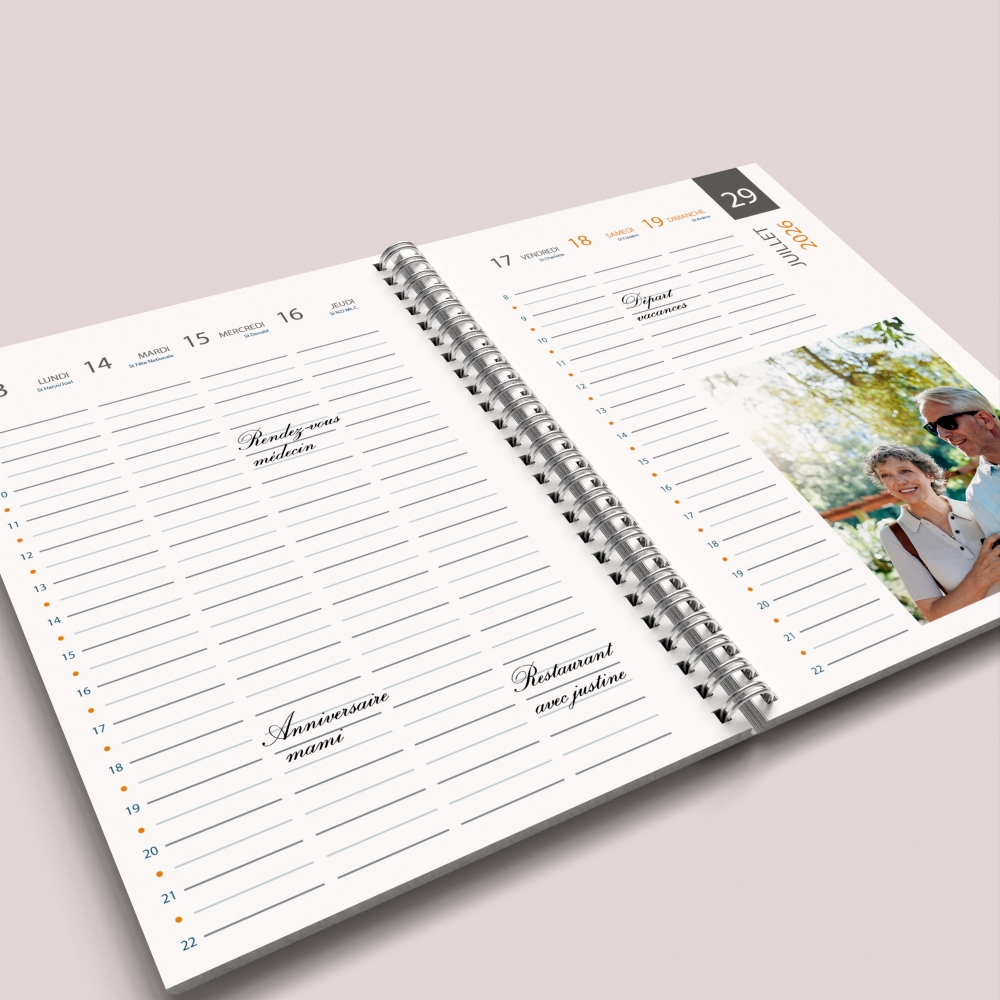 Agenda photo personnalisé