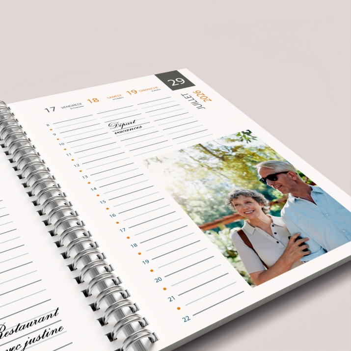 Agenda photo personnalisé