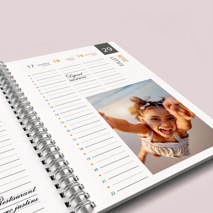 Agenda photo personnalisé