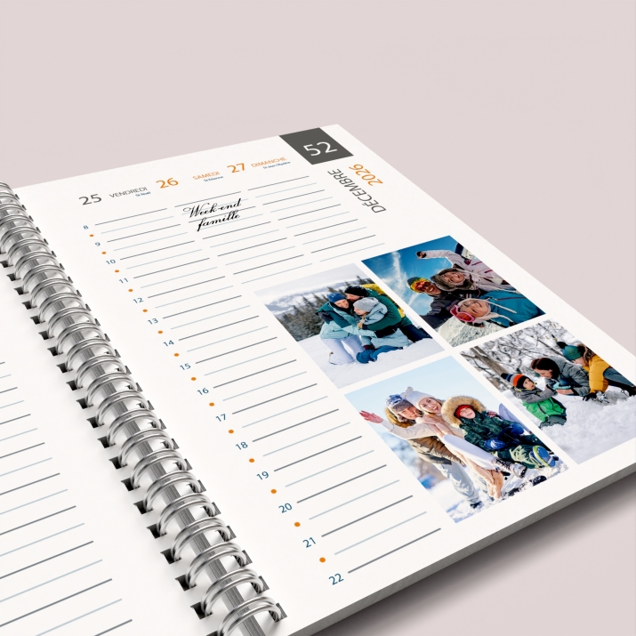 Agenda photo personnalisé