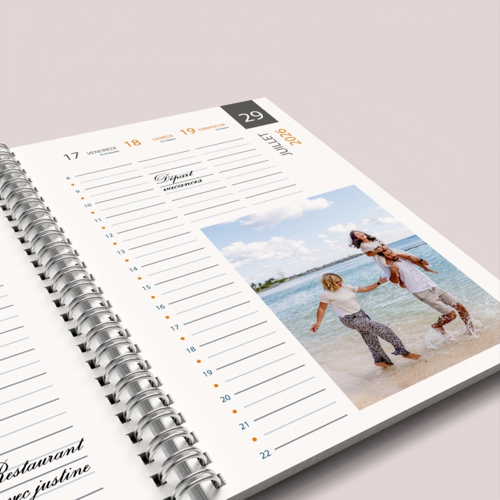 Agenda photo personnalisé