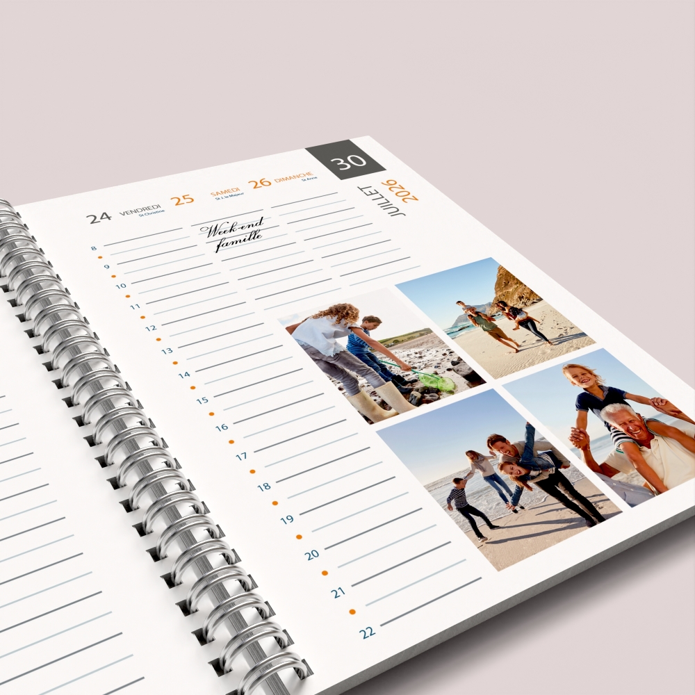 Agenda photo personnalisé