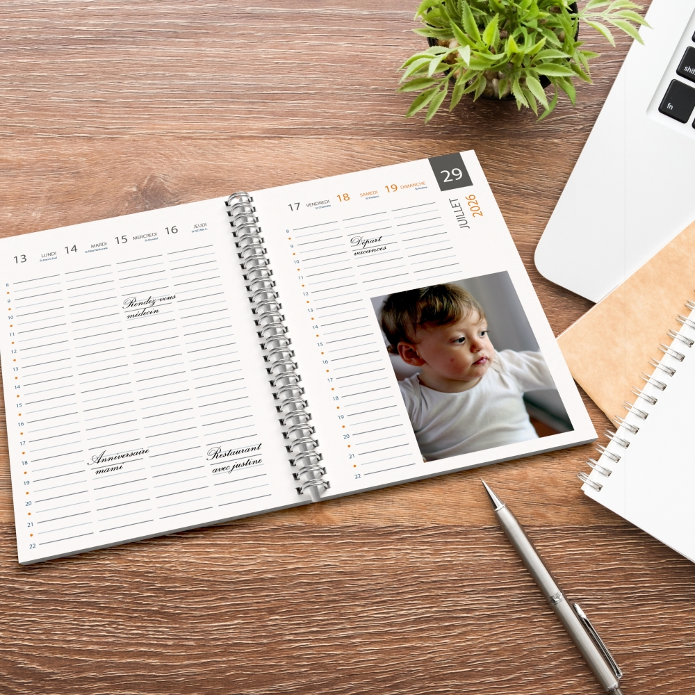 Agenda photo personnalisé