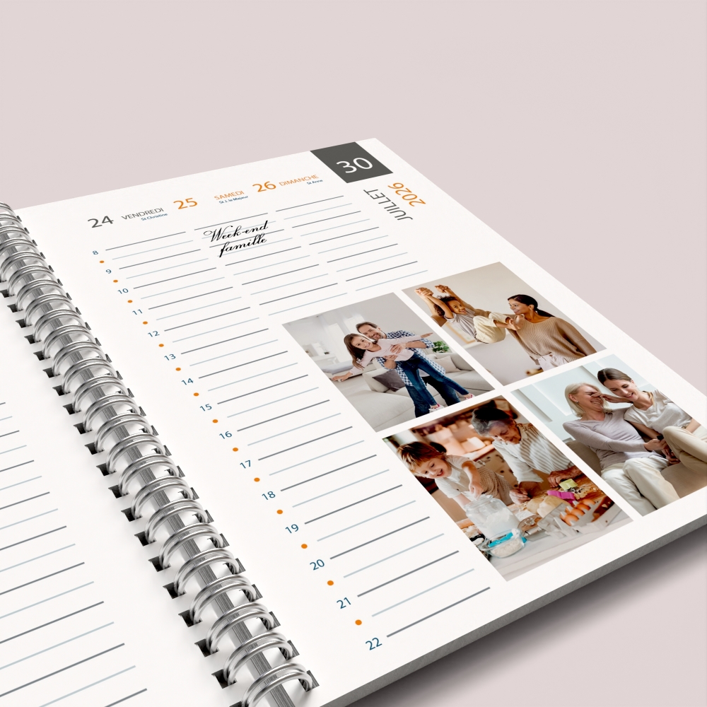 Agenda photo personnalisé