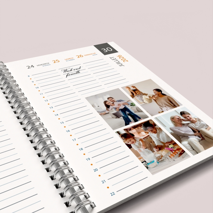 Agenda photo personnalisé
