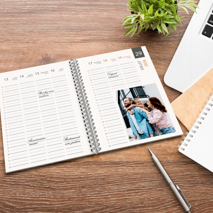 Agenda photo personnalisé