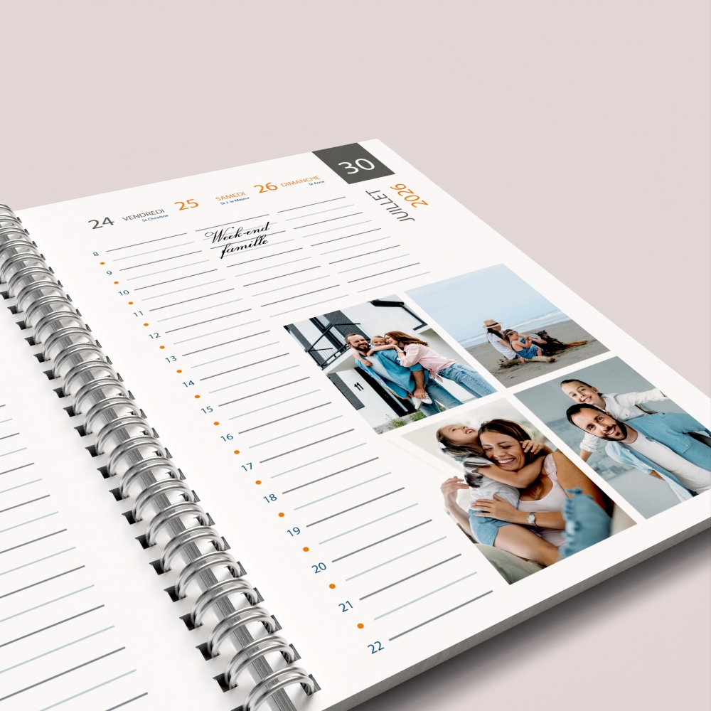 Agenda photo personnalisé