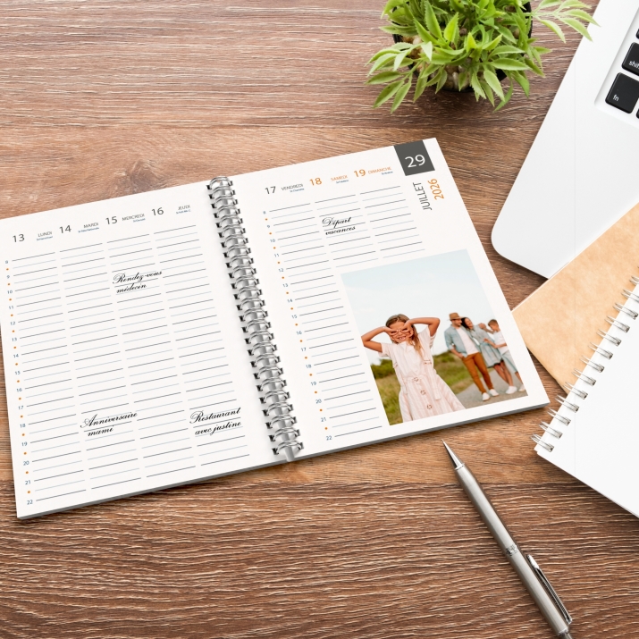 Agenda photo personnalisé