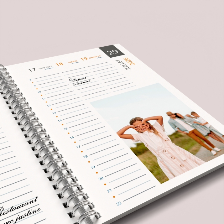 Agenda photo personnalisé