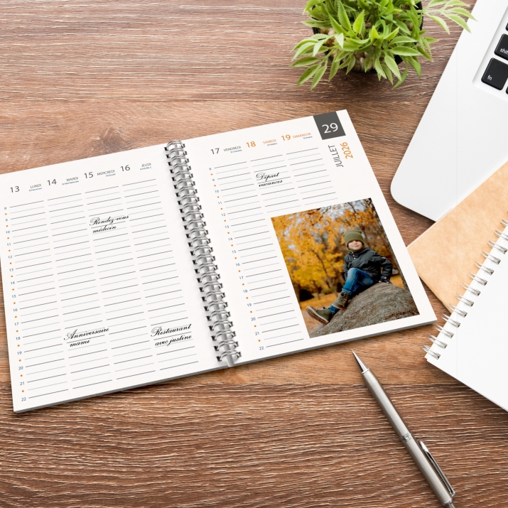 Agenda photo personnalisé