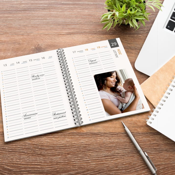 Agenda photo personnalisé