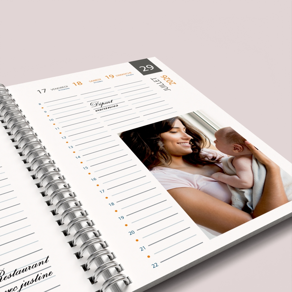 Agenda photo personnalisé