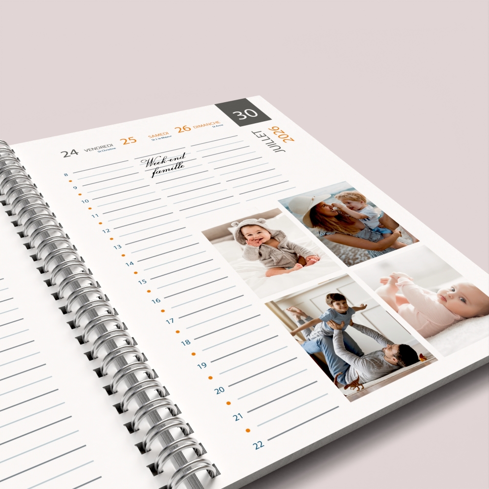 Agenda photo personnalisé