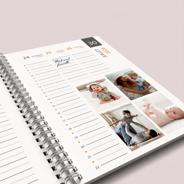 Agenda photo personnalisé