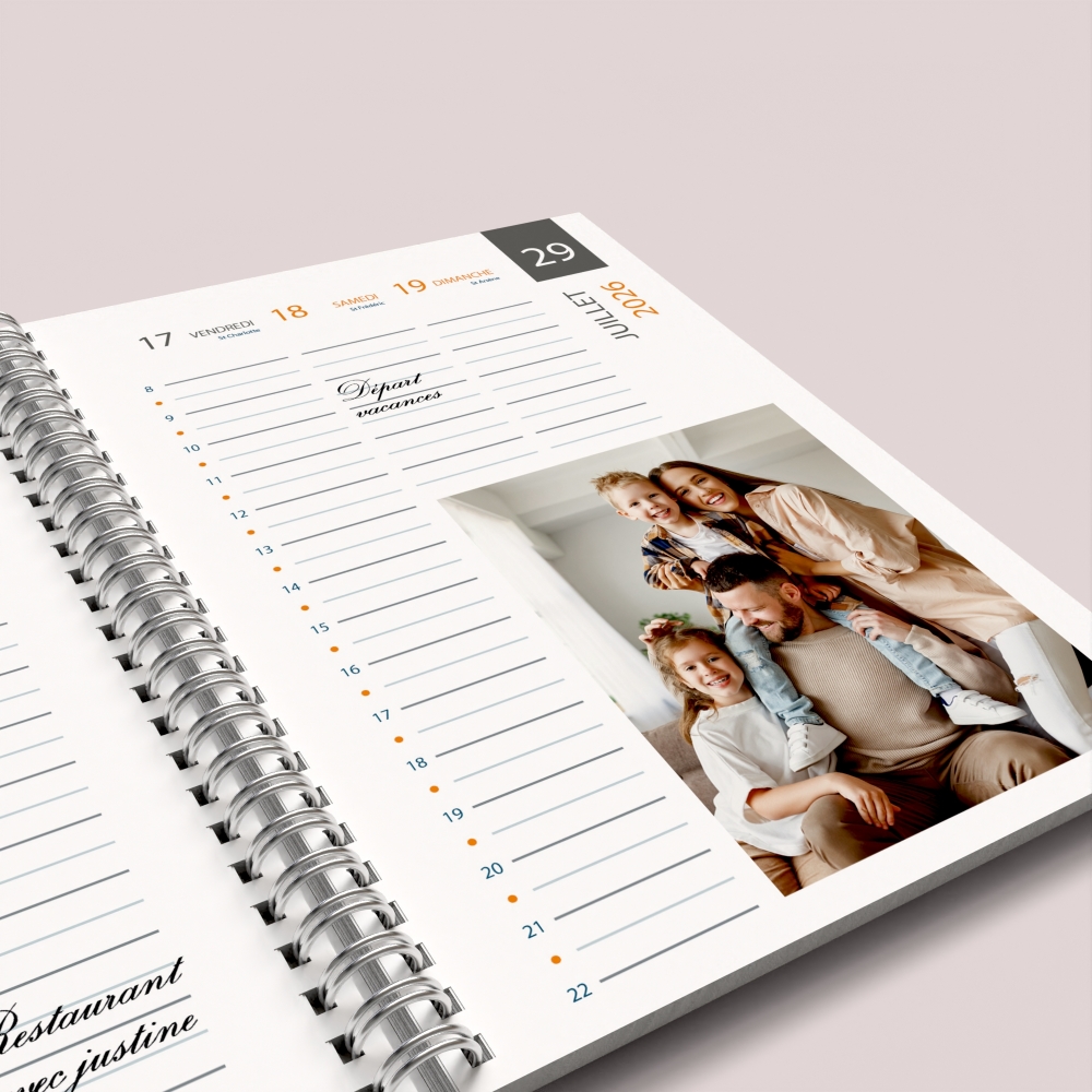 Agenda photo personnalisé