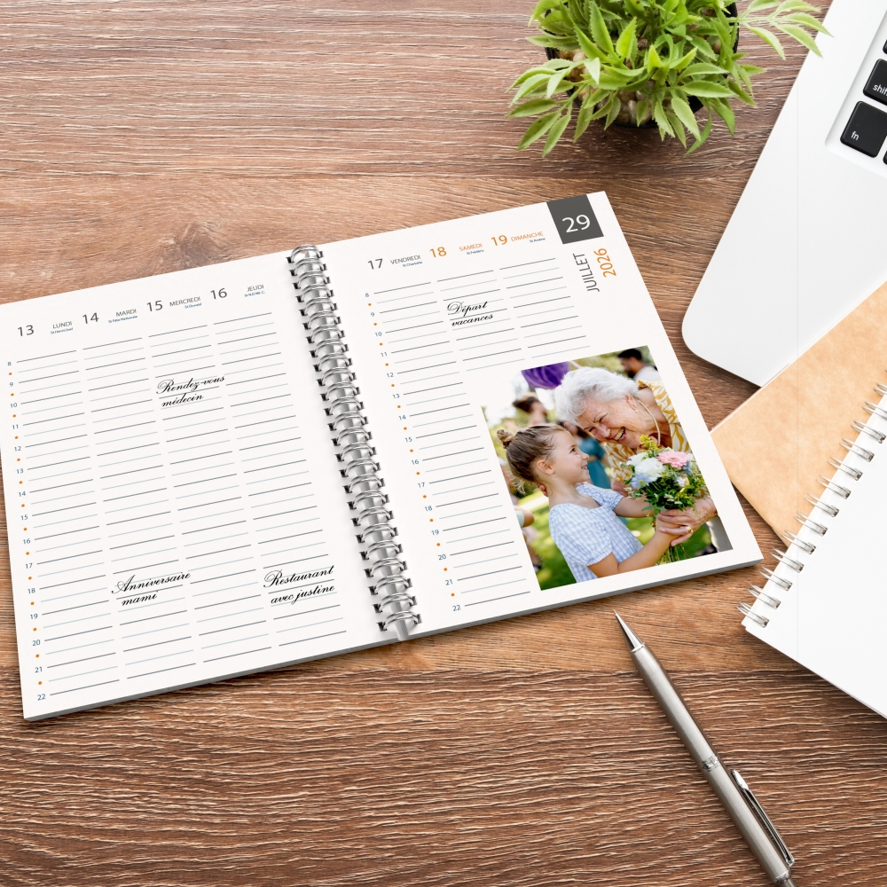Agenda photo personnalisé