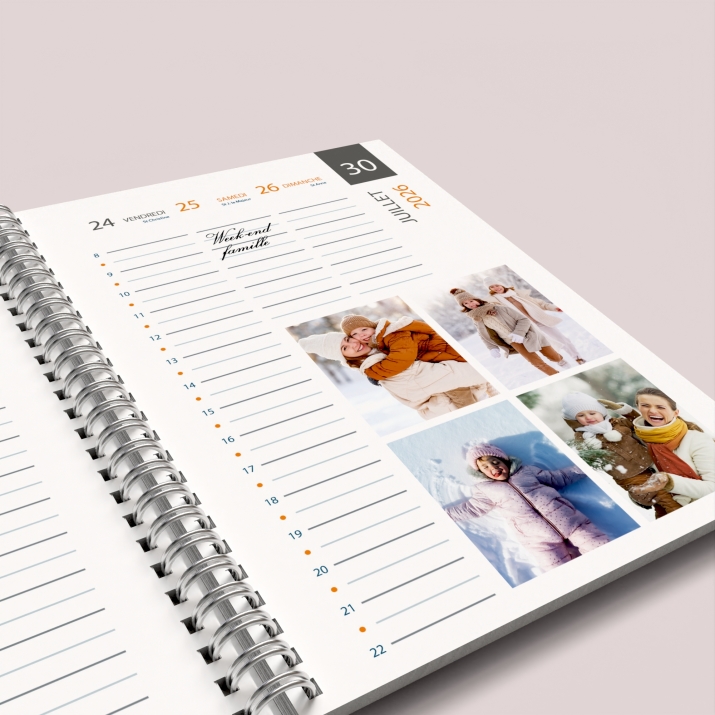 Agenda photo personnalisé