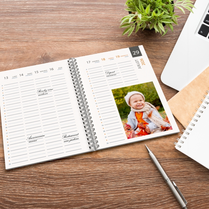 Agenda photo personnalisé