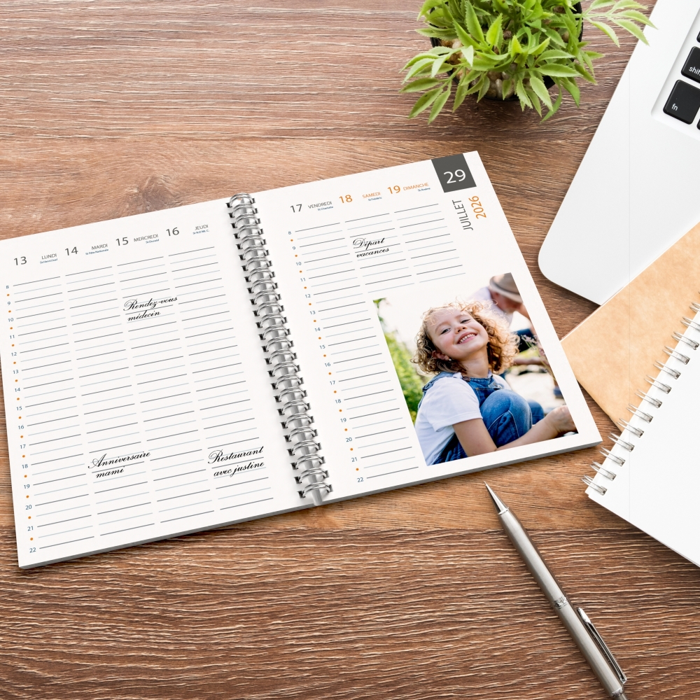 Agenda photo personnalisé