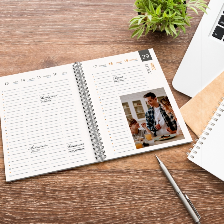 Agenda photo personnalisé