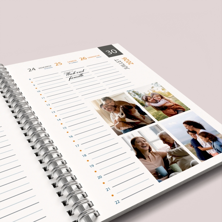 Agenda photo personnalisé
