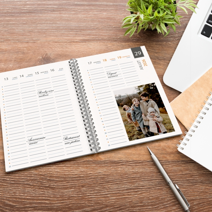 Agenda photo personnalisé