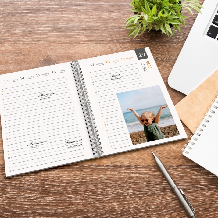 Agenda photo personnalisé