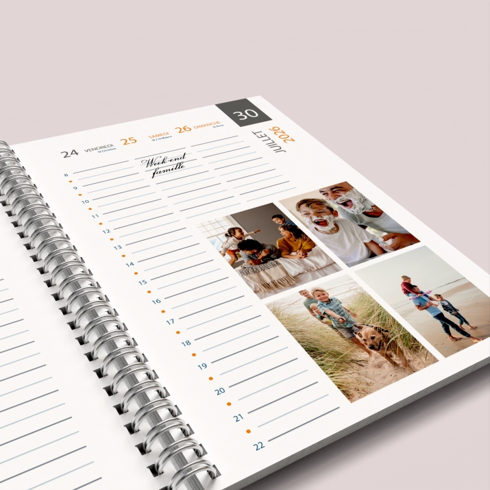 Agenda photo personnalisé