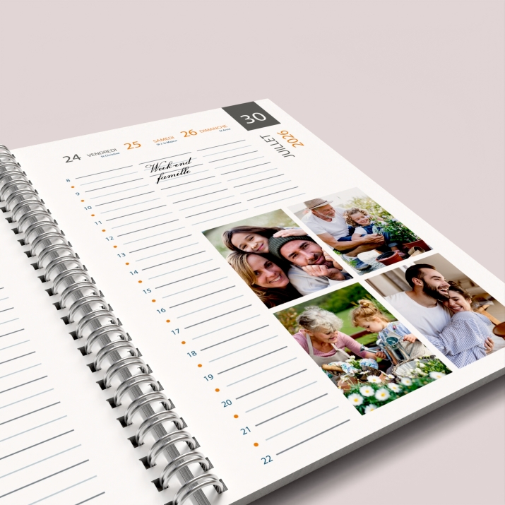 Agenda photo personnalisé