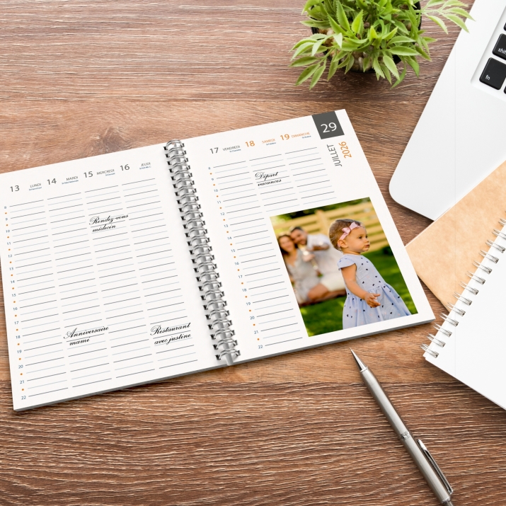 Agenda photo personnalisé